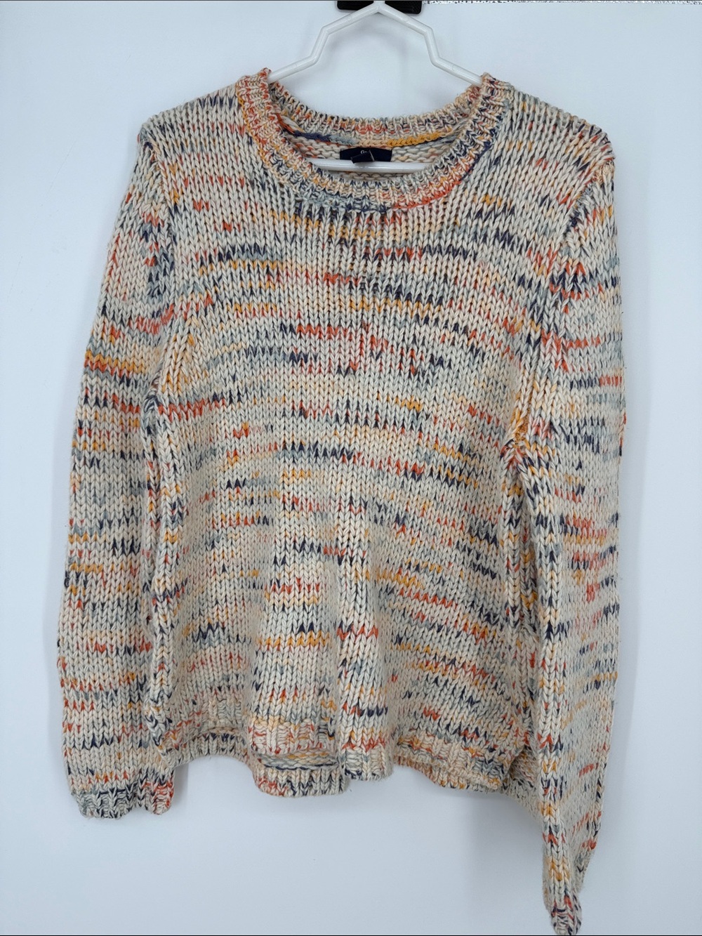 Gap Multicolor Speckled Crewneck Sweater - Women M